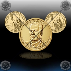 ZDA 1 Dollar (38th President) 2016 P + D "Gerald Ford" UNC